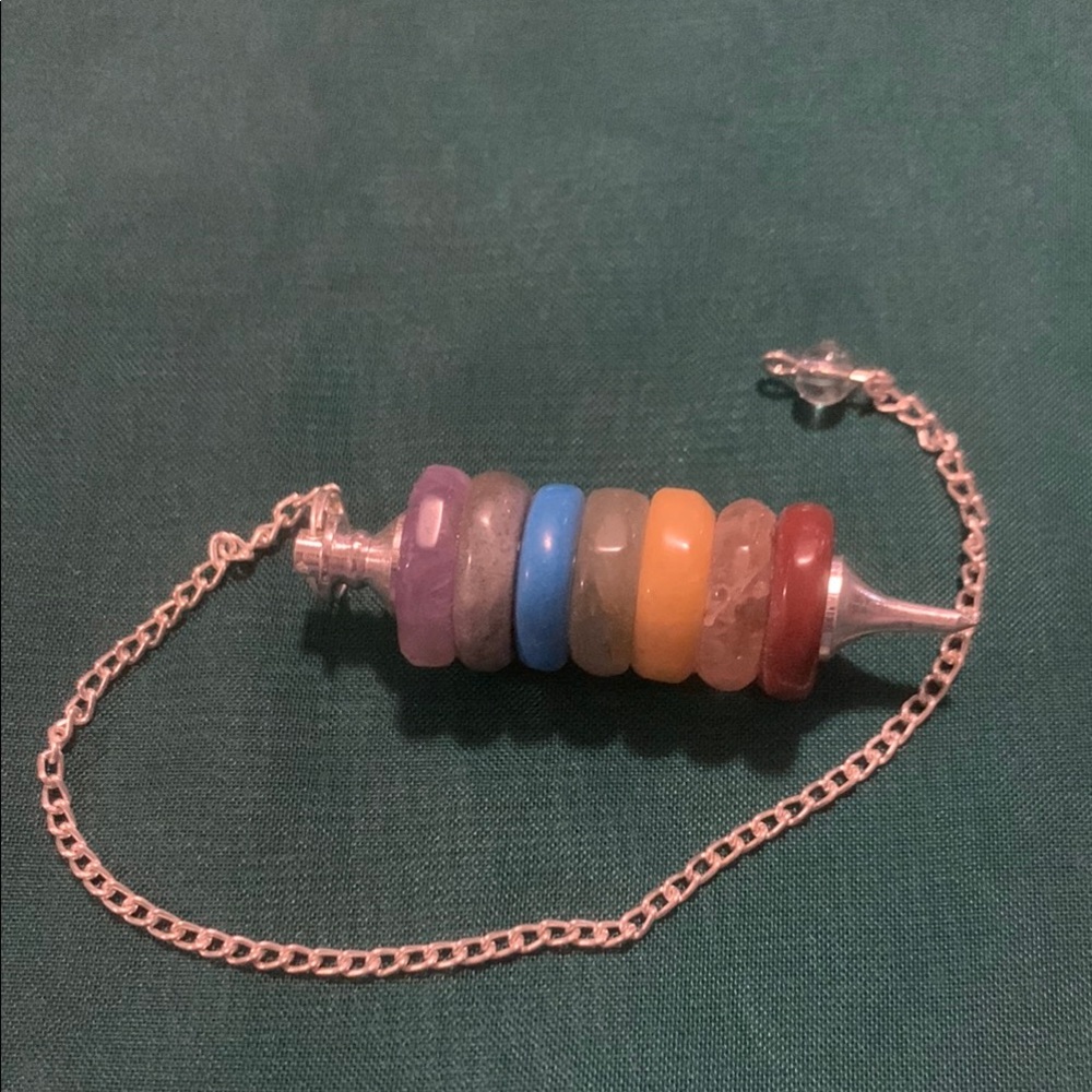 Multicoloured Chakra Stone Pendulum